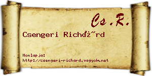 Csengeri Richárd névjegykártya