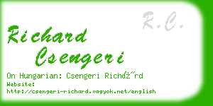 richard csengeri business card